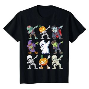 🔥 5 for $30 🔥 Port & Company Kids Halloween Dabbing Monsters T-Shirt | Size 4T